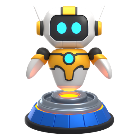 Robot en la máquina del portal  3D Icon