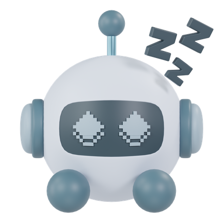 Robot endormi  3D Icon