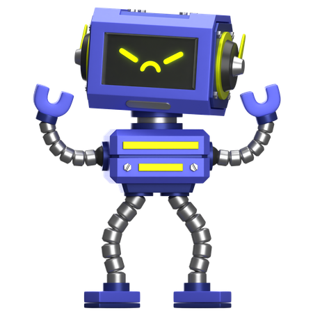 Robot enojado  3D Icon