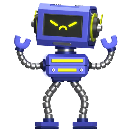 Robot enojado  3D Icon