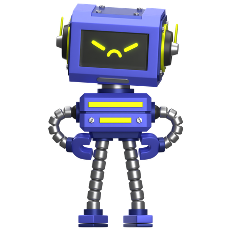 Robot enojado  3D Icon