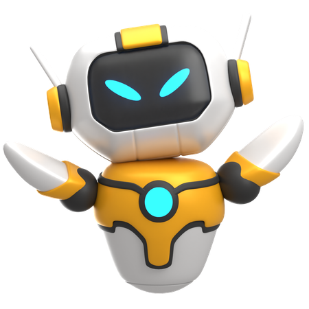 Robot enojado  3D Icon