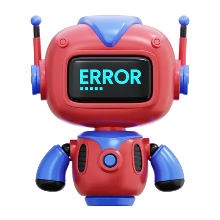 Robot Error  3D Illustration