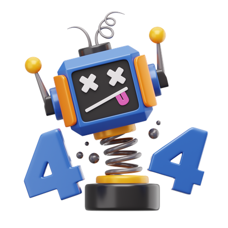 ロボットエラー404  3D Icon