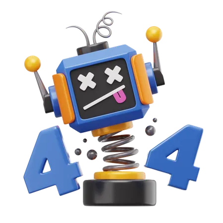 ロボットエラー404  3D Icon