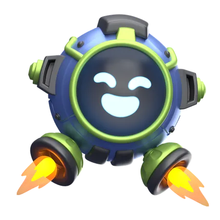 Robot feliz  3D Icon