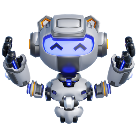 Robot feliz  3D Illustration