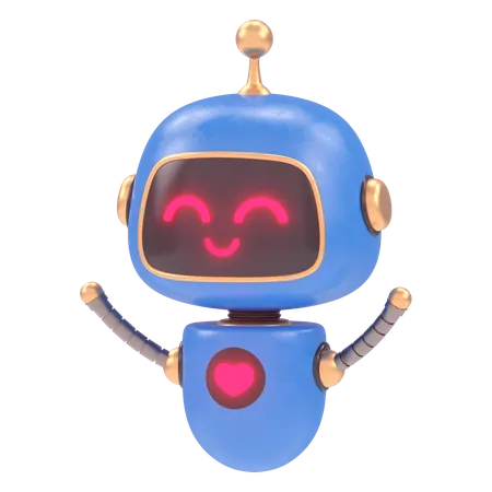 Robot feliz  3D Illustration