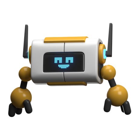 Robot feliz  3D Illustration