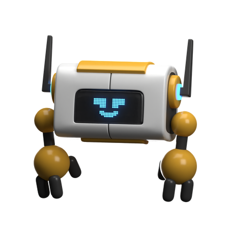 Robot feliz  3D Illustration