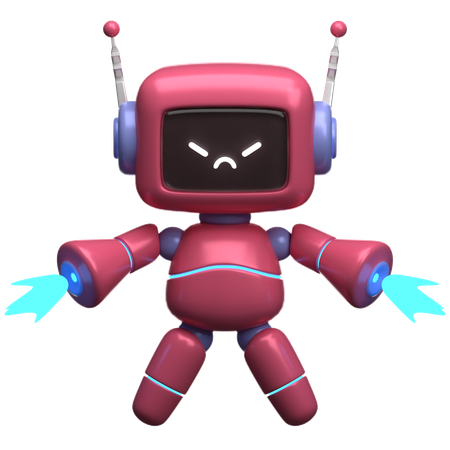 Robot Fight Mode  3D Illustration