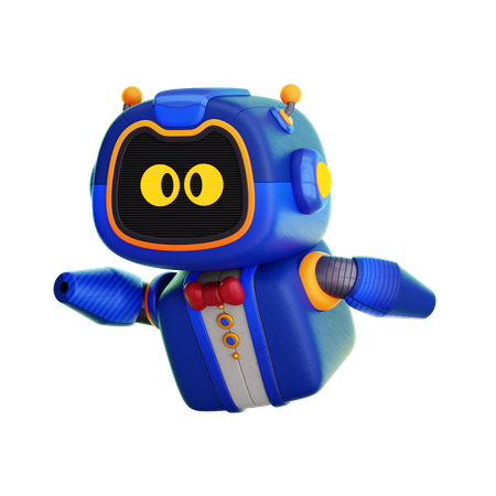 Robot Fliying  3D Icon