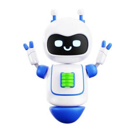 Robot Full Baterai  3D Icon