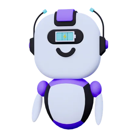 Robot Full Battery  3D Icon