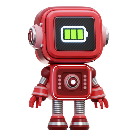 Robot Full Battery  3D Icon