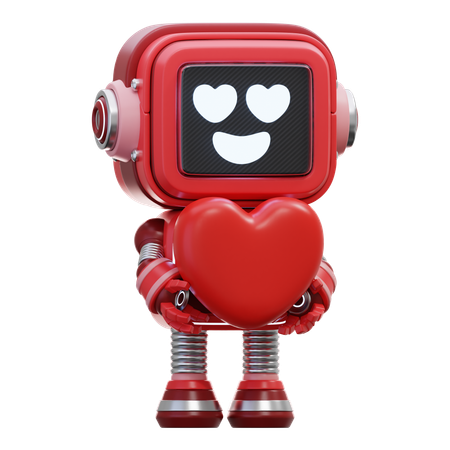 Robot Gives Love  3D Icon