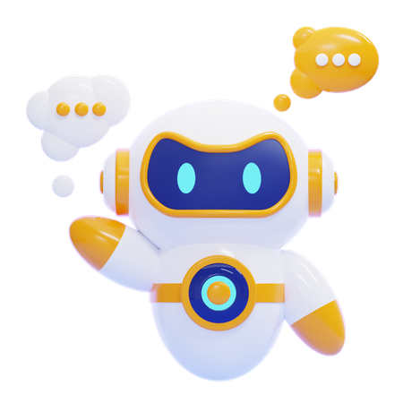 Robot giving feedback  3D Icon