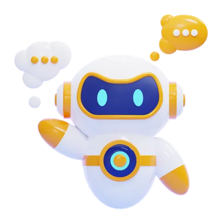 Robot giving feedback  3D Icon
