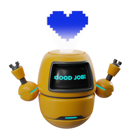 Robot Good Job  3D Icon