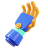 3d robot hand logo