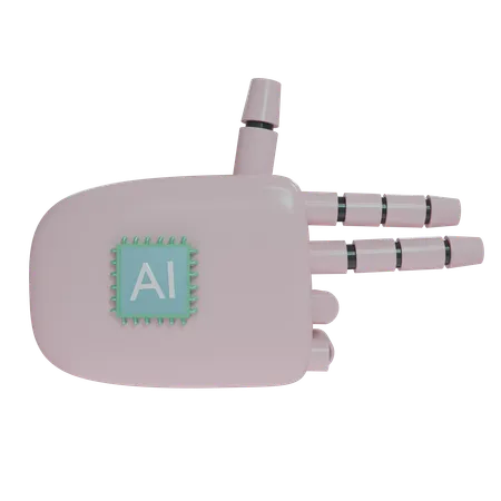 Robot Hand Firing Pink  3D Icon