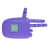 Robot Hand Firing Violet