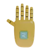 Robot Hand HandUp Amber
