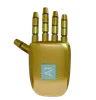 Robot Hand HandUp Gold