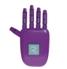 Robot Hand HandUp Purple