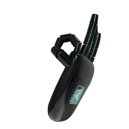 Robot Hand OK Black  3D Icon