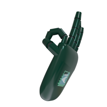 Robot Hand OK Emerald  3D Icon