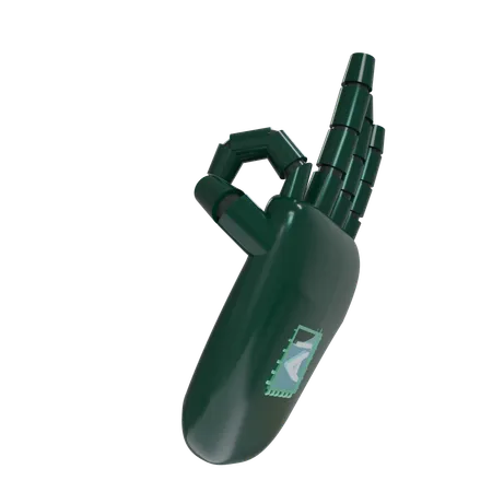 Robot Hand OK Emerald  3D Icon