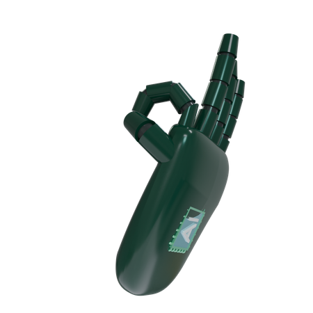 Robot Hand OK Emerald  3D Icon