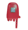 Robot Hand PointDown Crimson
