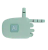 Robot Hand PointingRight MintGreen