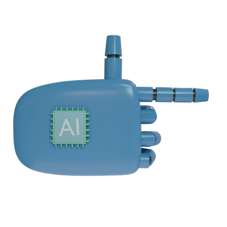 Robot Hand PointingRight SteelBlue  3D Icon