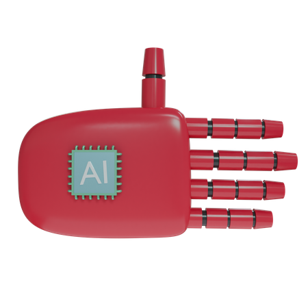 Robot Hand Rest Crimson  3D Icon