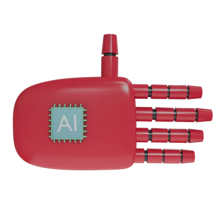 Robot Hand Rest Crimson  3D Icon