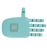 Robot Hand Rest Cyan