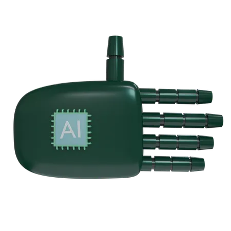 Robot Hand Rest Emerald  3D Icon