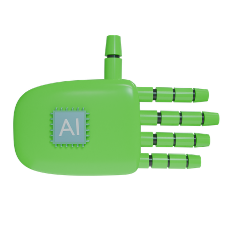 Robot Hand Rest Green  3D Icon