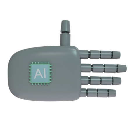 Robot Hand Rest Grey  3D Icon