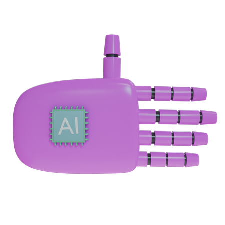 Robot Hand Rest Magenta  3D Icon