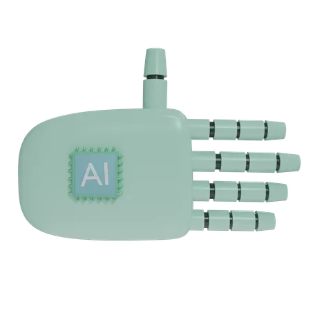 Robot Hand Rest MintGreen  3D Icon
