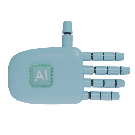 Robot Hand Rest SkyBlue  3D Icon
