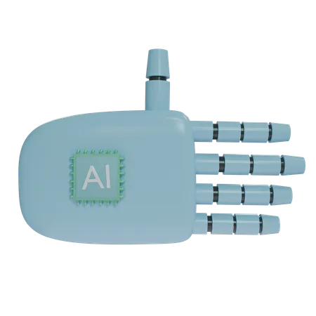 Robot Hand Rest SkyBlue  3D Icon
