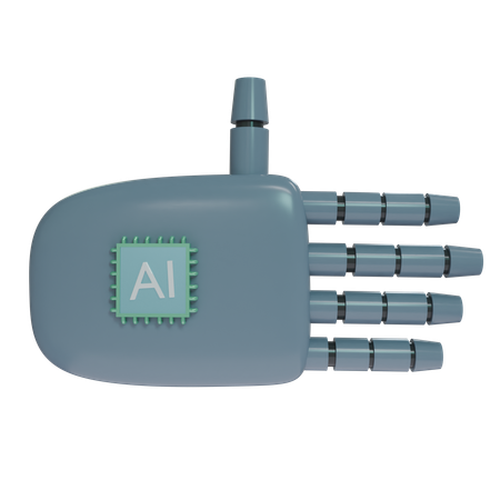 Robot Hand Rest SlateGray  3D Icon