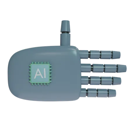 Robot Hand Rest SlateGray  3D Icon