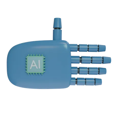 Robot Hand Rest SteelBlue  3D Icon