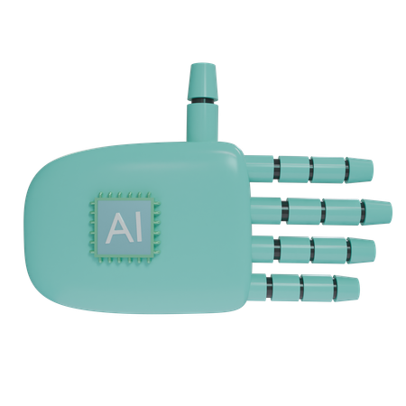 Robot Hand Rest Turquoise  3D Icon